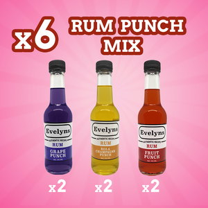 Evelyns Rum Punch | Trio Mix | X6 Bottles |14% Vol | 290ml